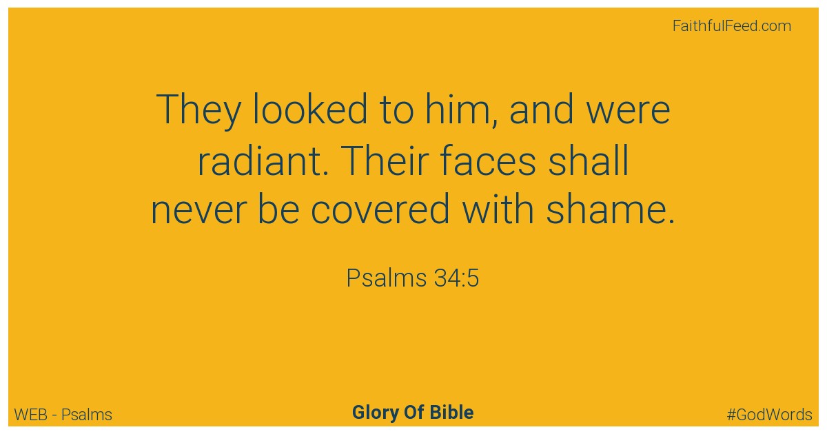 Psalms 34:5 - Web