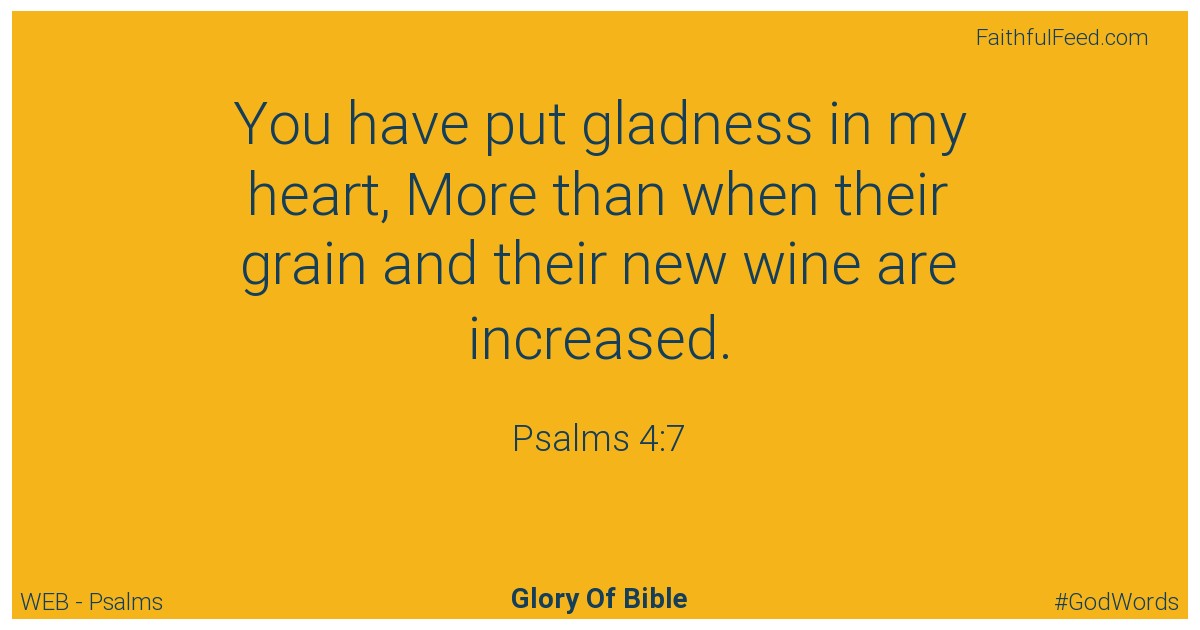 Psalms 4:7 - Web