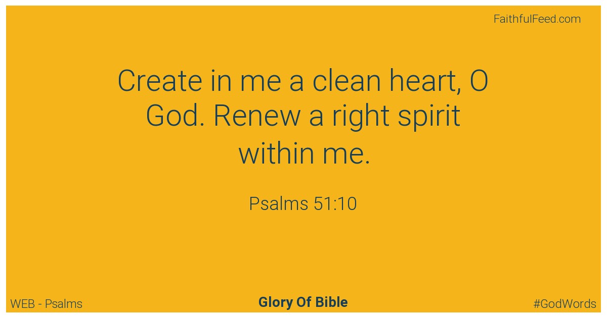 Psalms 51:10 - Web