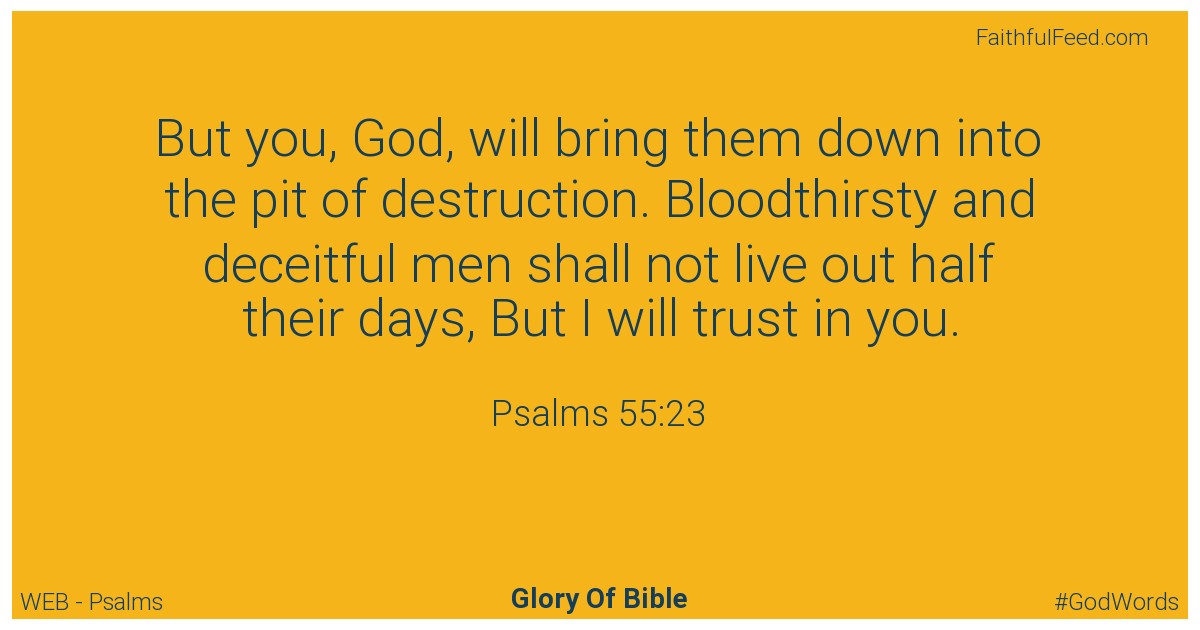 Psalms 55:23 - Web