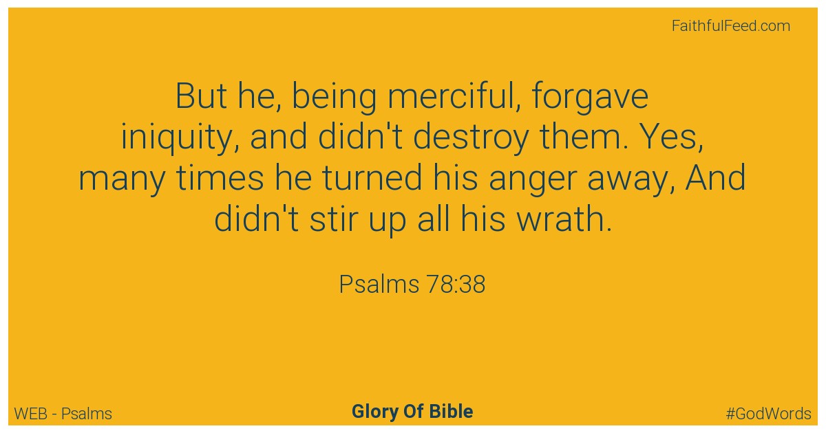 Psalms 78:38 - Web