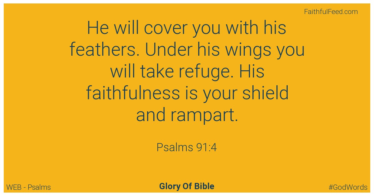 Psalms 91:4 - Web