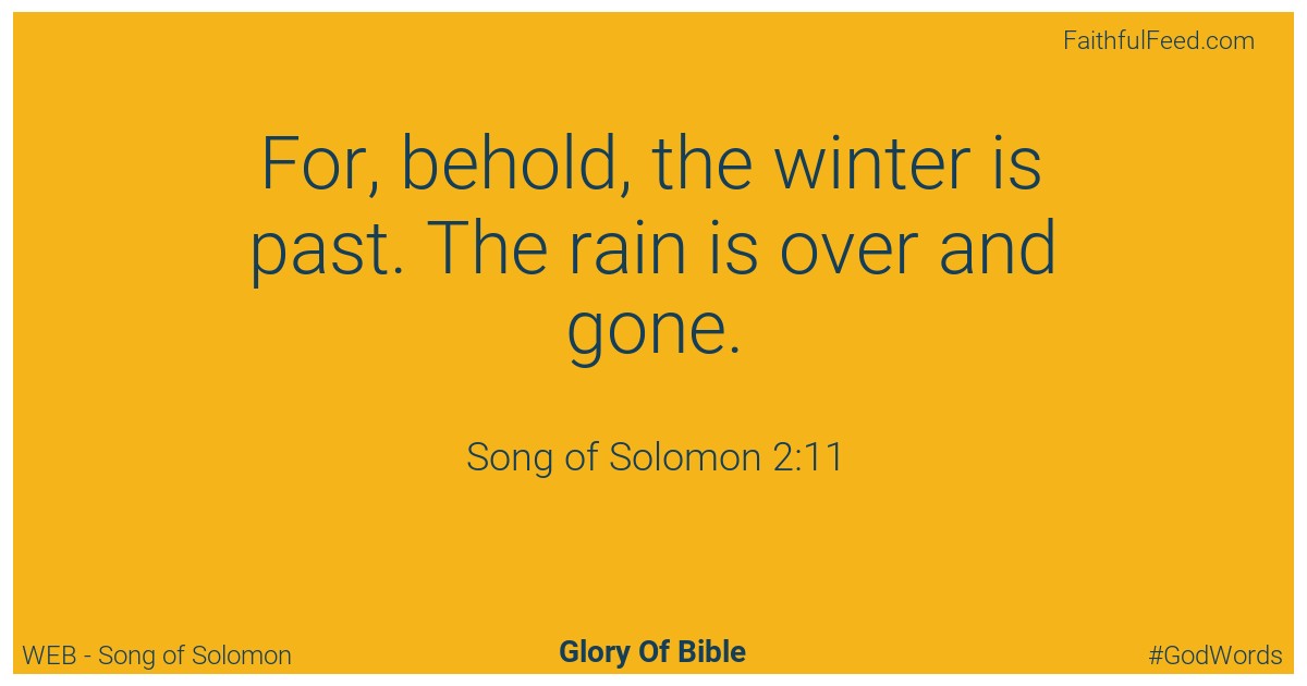 Song-of-solomon 2:11 - Web