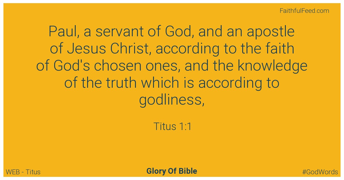 The Bible Verses from Titus Chapter 1 - Web