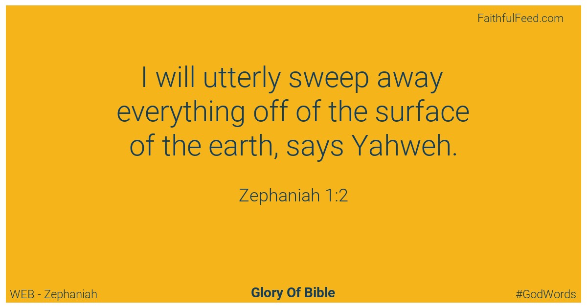 Zephaniah 1:2 - Web