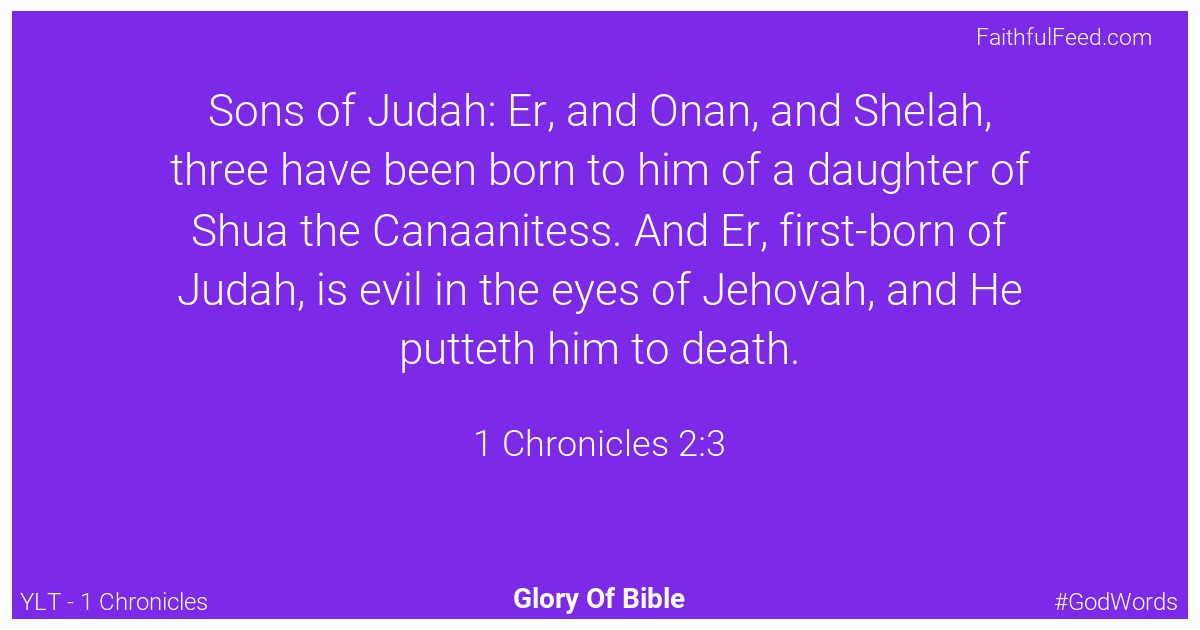 1-chronicles 2:3 - Ylt