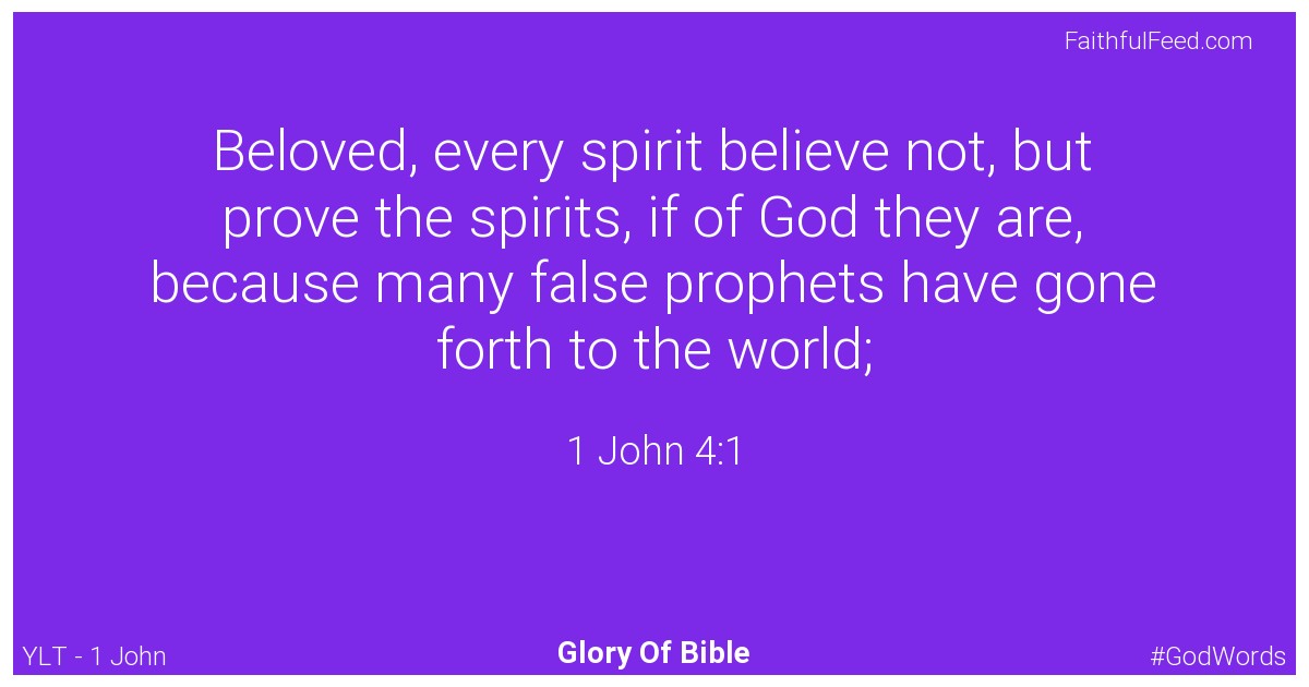 The Bible Verses from 1-john Chapter 4 - Ylt