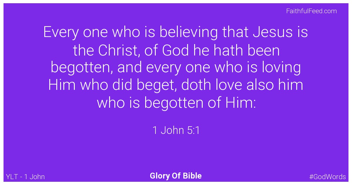 The Bible Verses from 1-john Chapter 5 - Ylt