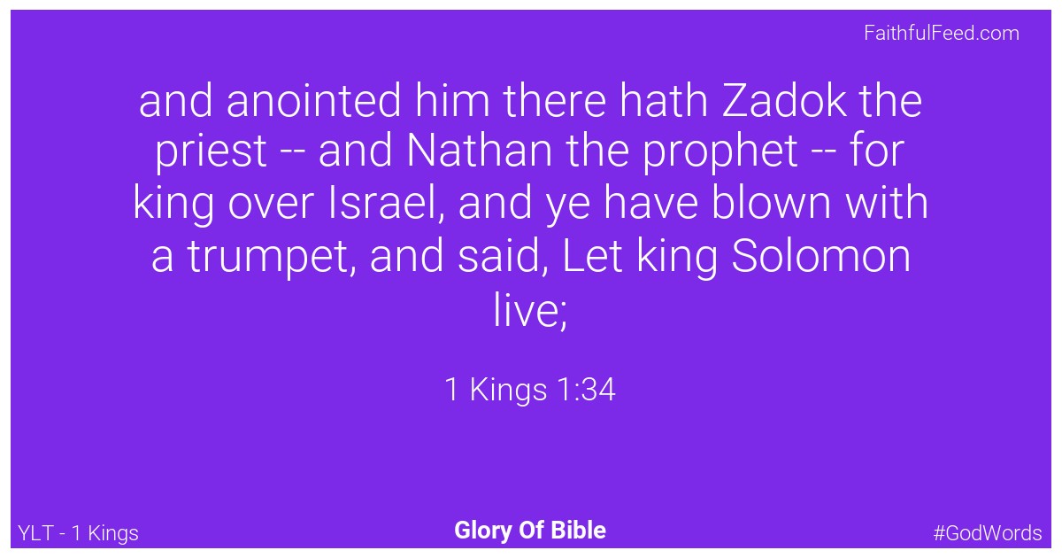 1-kings 1:34 - Ylt