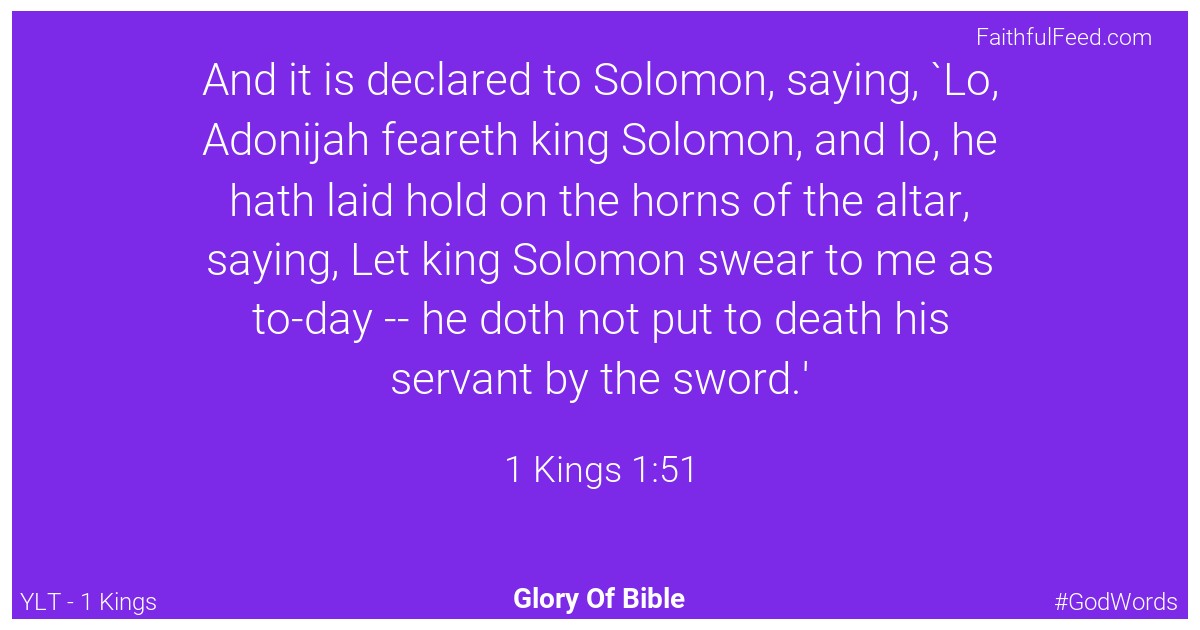 1-kings 1:51 - Ylt