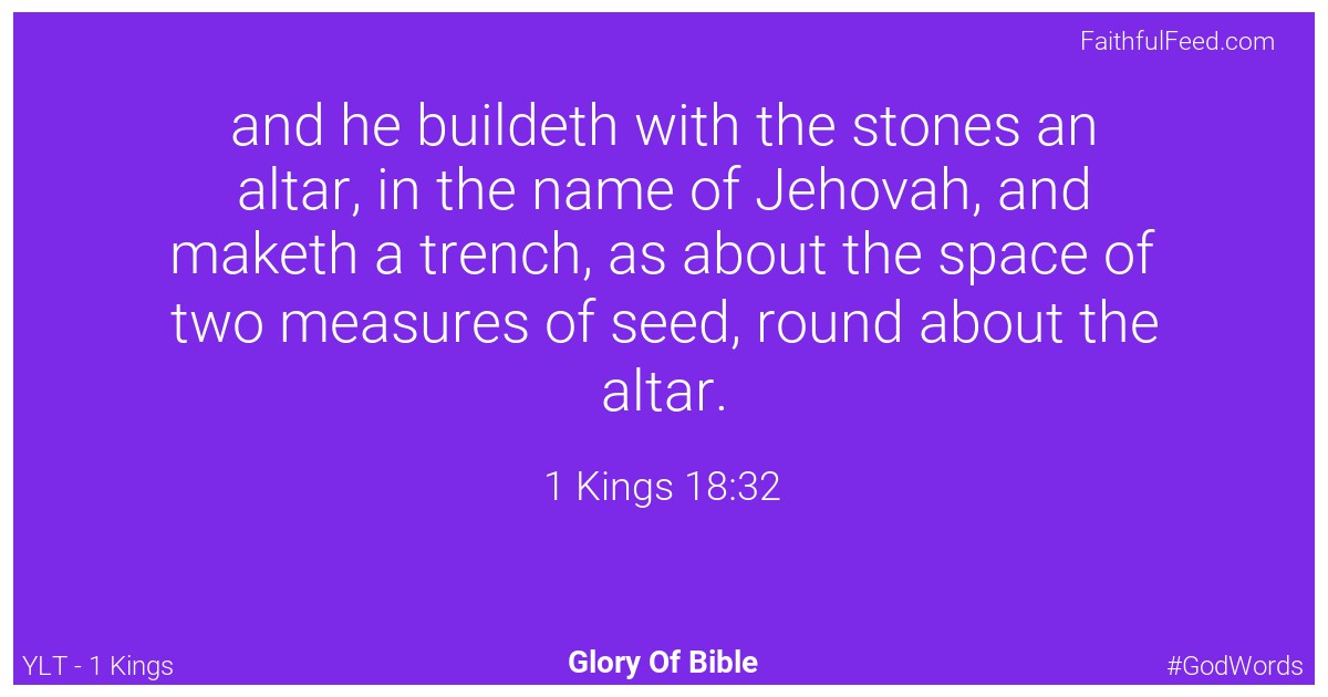 1-kings 18:32 - Ylt