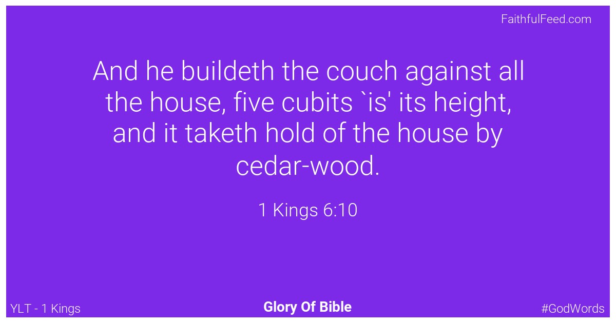 1-kings 6:10 - Ylt