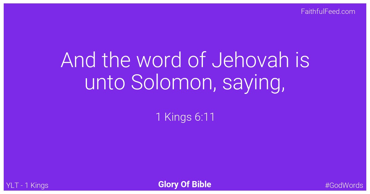1-kings 6:11 - Ylt