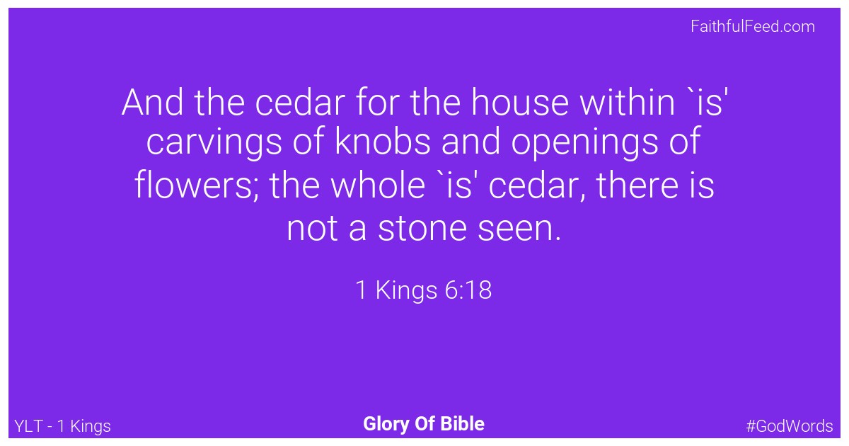 1-kings 6:18 - Ylt