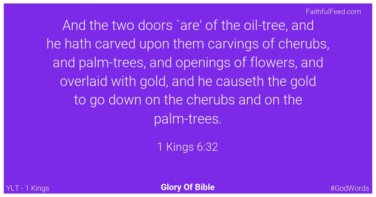 1-kings 6:32 - Ylt