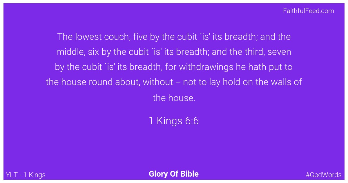 1-kings 6:6 - Ylt