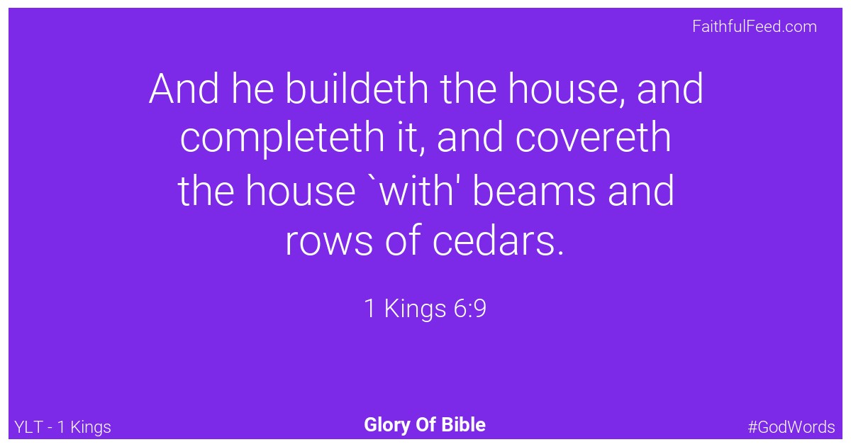 1-kings 6:9 - Ylt