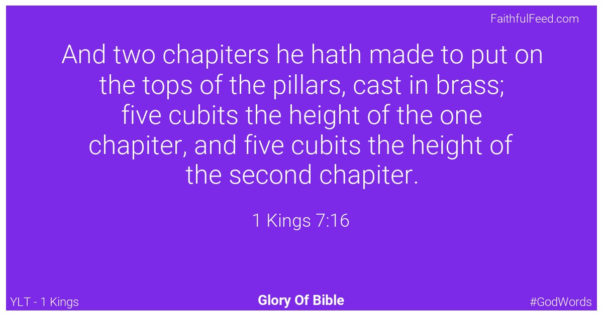 1-kings 7:16 - Ylt