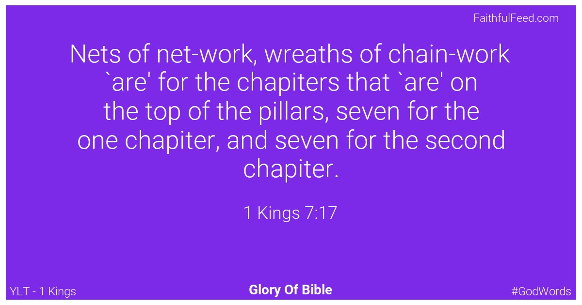 1-kings 7:17 - Ylt