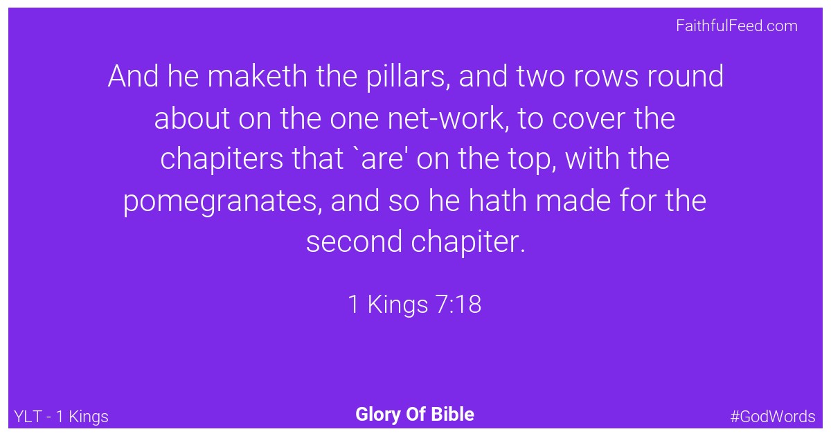1-kings 7:18 - Ylt