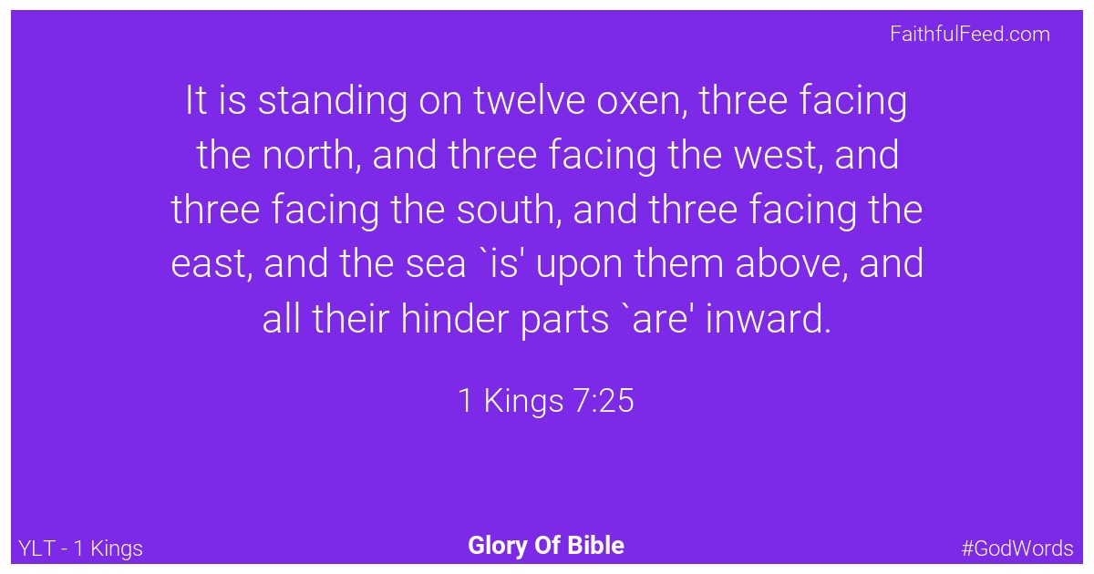 1-kings 7:25 - Ylt