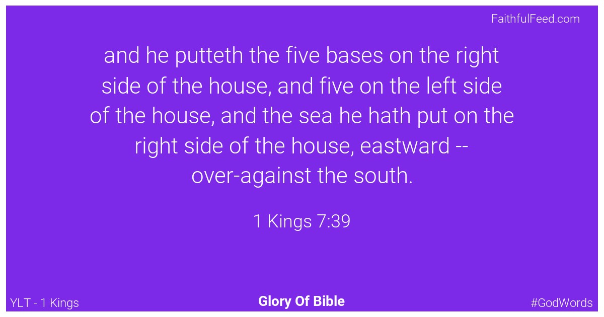 1-kings 7:39 - Ylt
