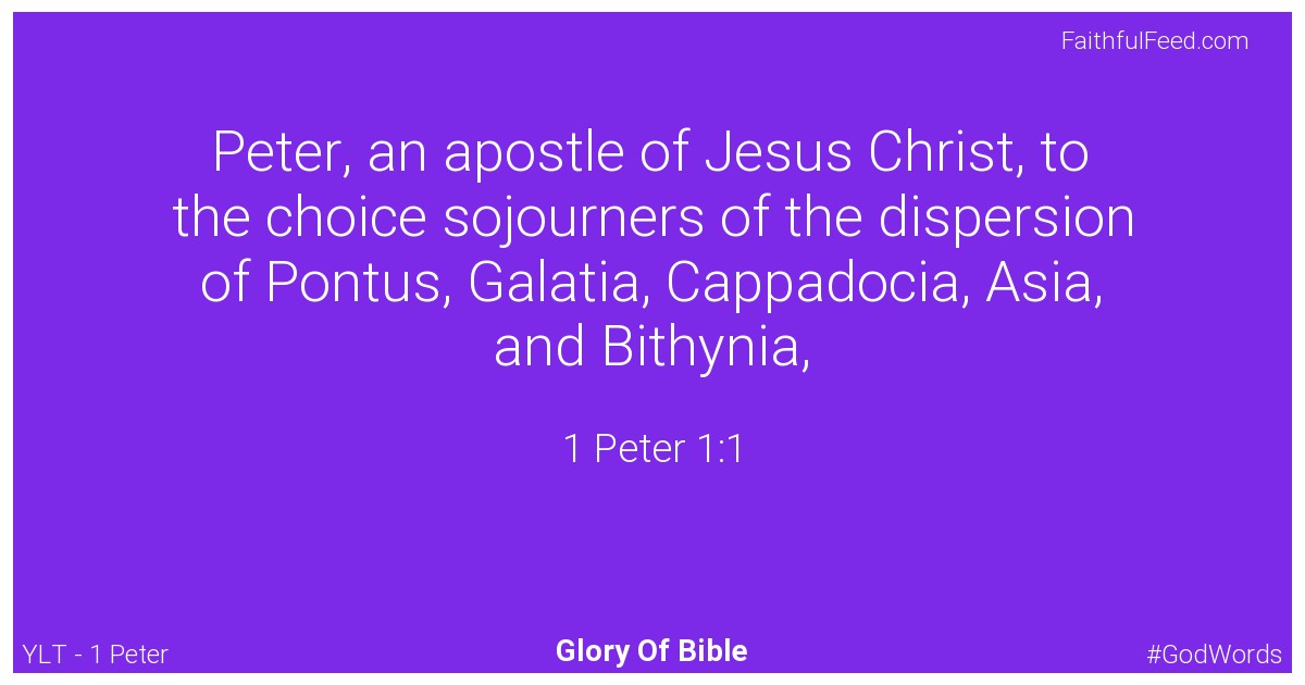 The Bible Verses from 1-peter Chapter 1 - Ylt