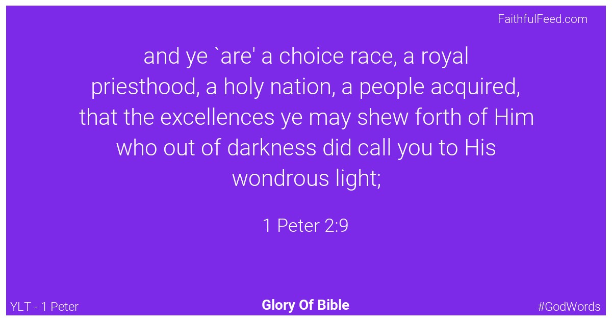 1-peter 2:9 - Ylt