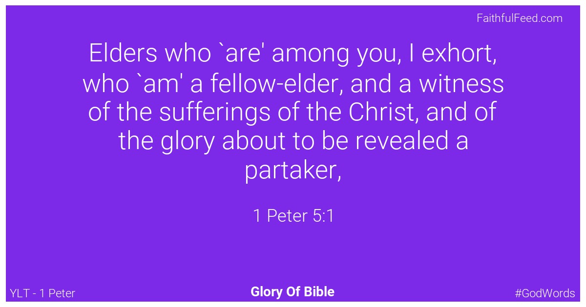 1-peter 5:1 - Ylt
