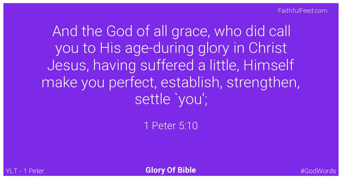 1-peter 5:10 - Ylt