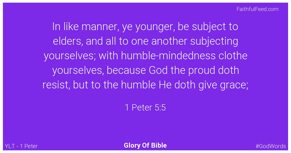 1-peter 5:5 - Ylt