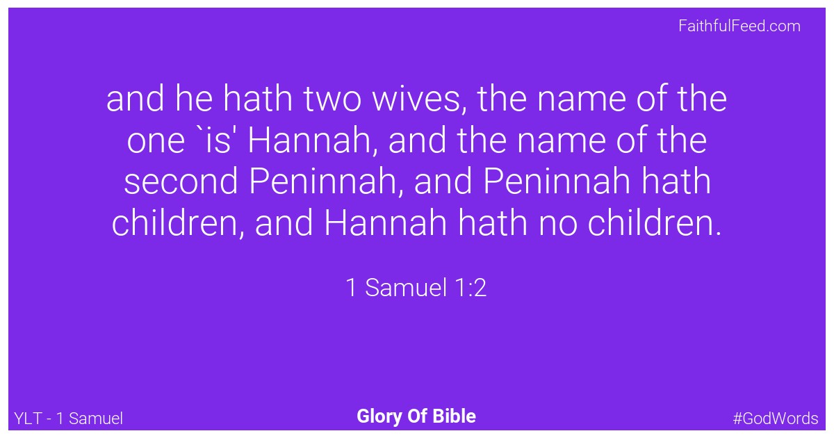 1-samuel 1:2 - Ylt