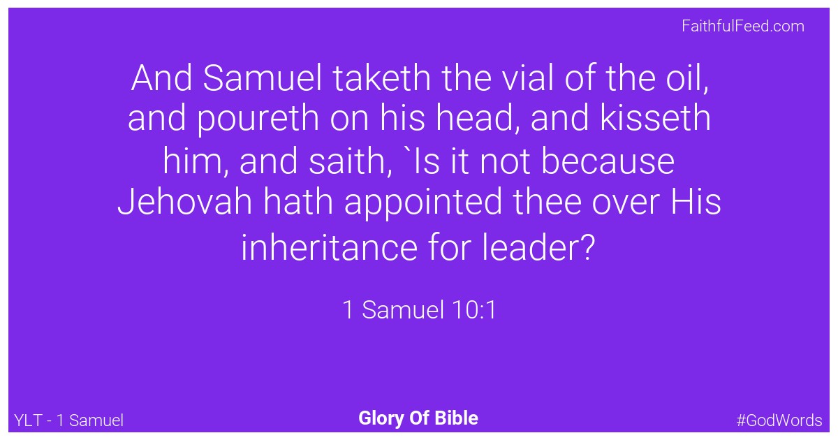 1-samuel 10:1 - Ylt