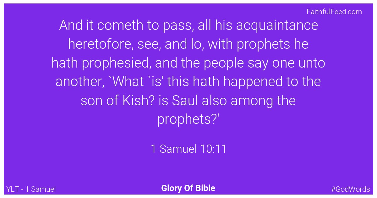 1-samuel 10:11 - Ylt