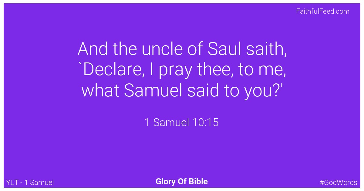 1-samuel 10:15 - Ylt
