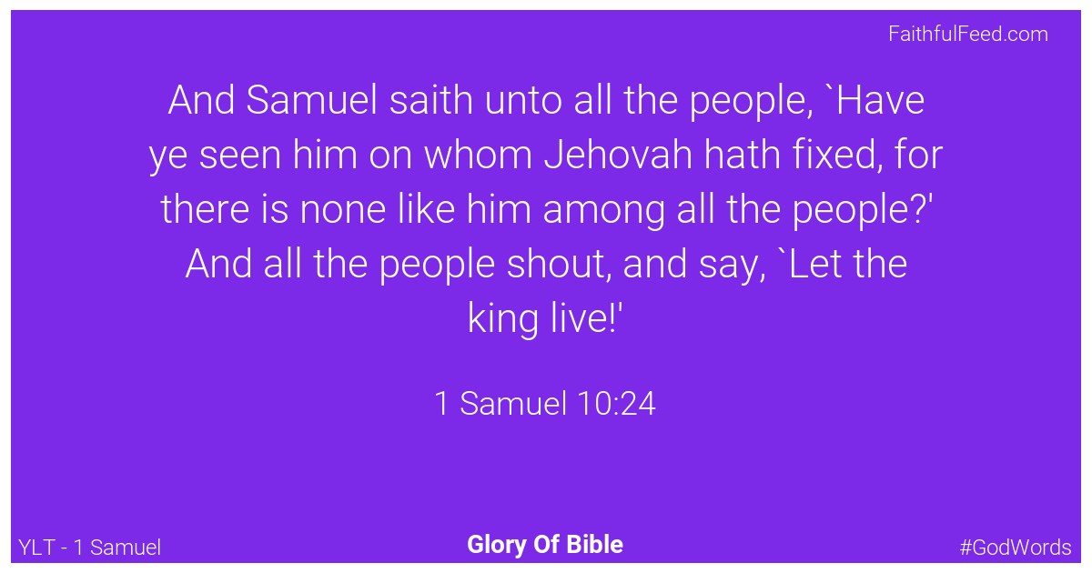 1-samuel 10:24 - Ylt