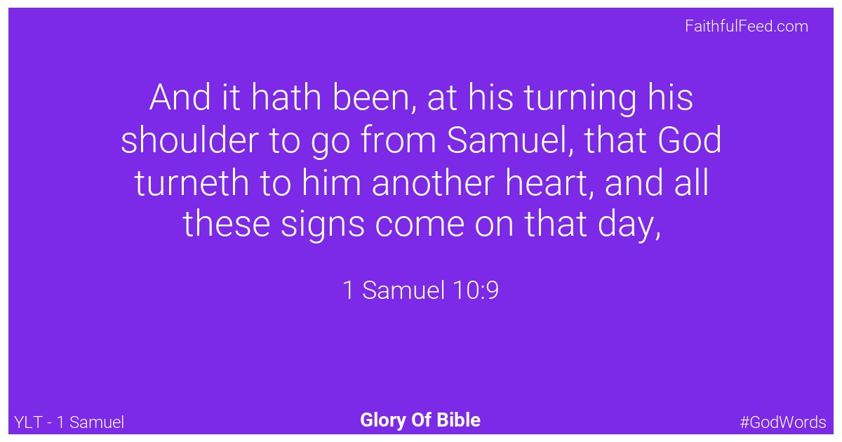 1-samuel 10:9 - Ylt