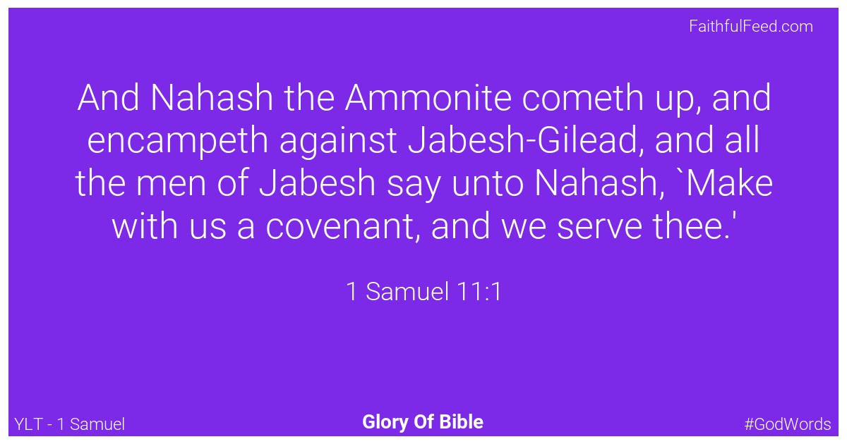 1-samuel 11:1 - Ylt