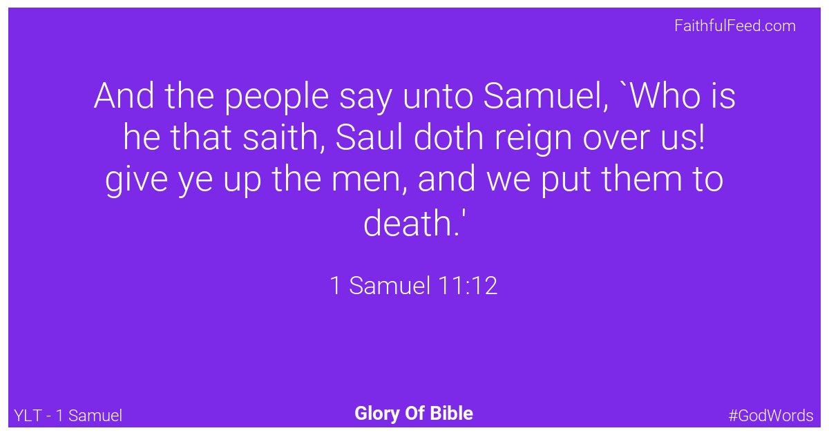 1-samuel 11:12 - Ylt