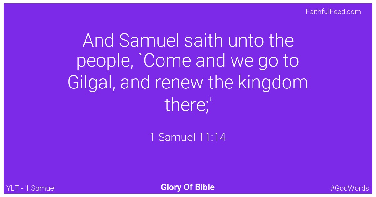 1-samuel 11:14 - Ylt