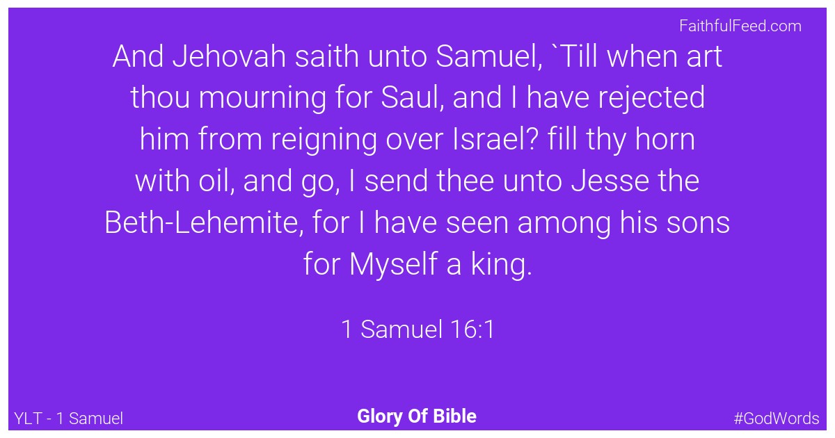 1-samuel 16:1 - Ylt