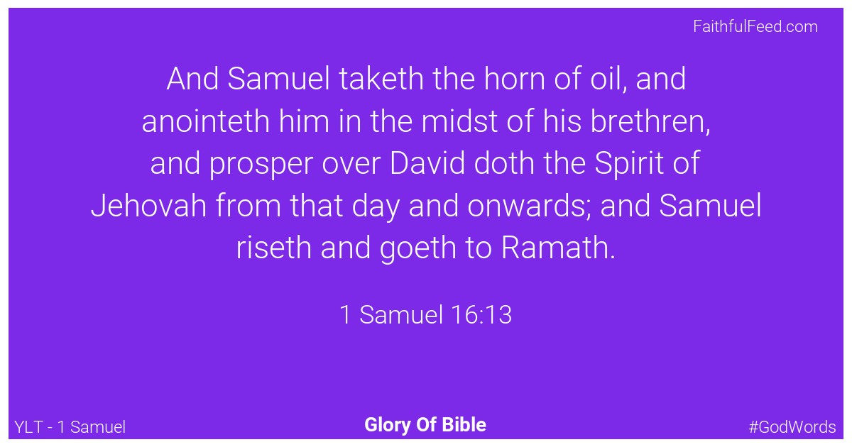 1-samuel 16:13 - Ylt