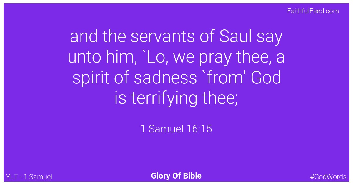 1-samuel 16:15 - Ylt