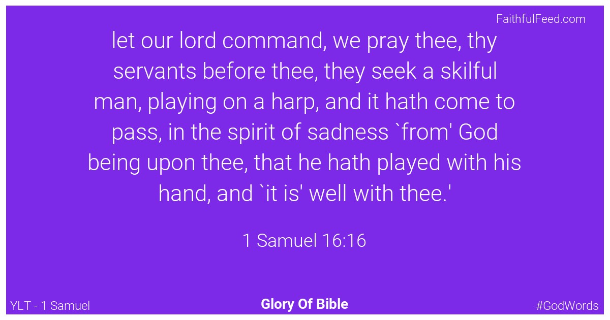 1-samuel 16:16 - Ylt