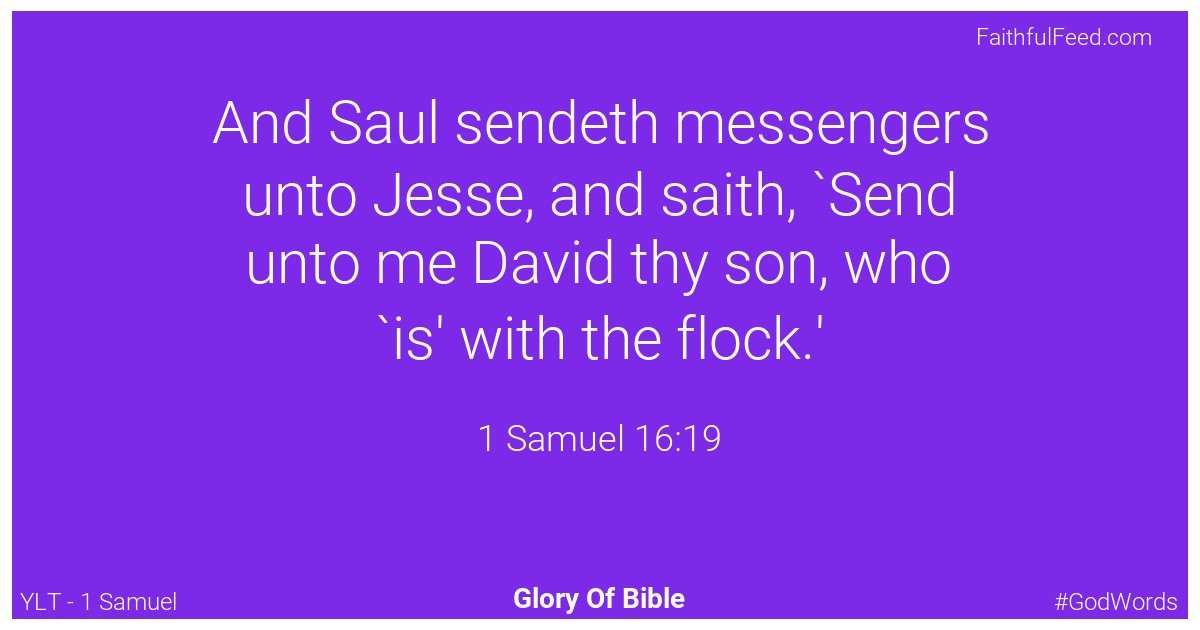 1-samuel 16:19 - Ylt