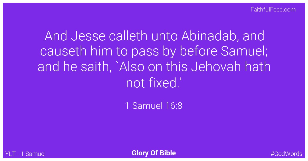 1-samuel 16:8 - Ylt