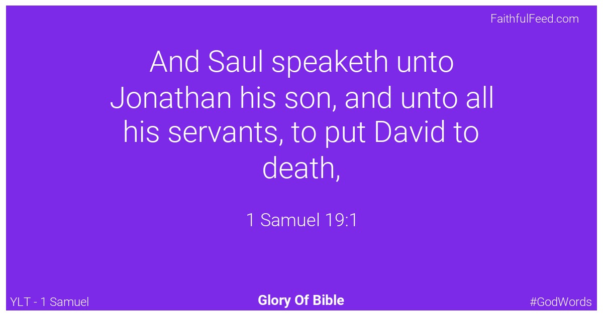 1-samuel 19:1 - Ylt