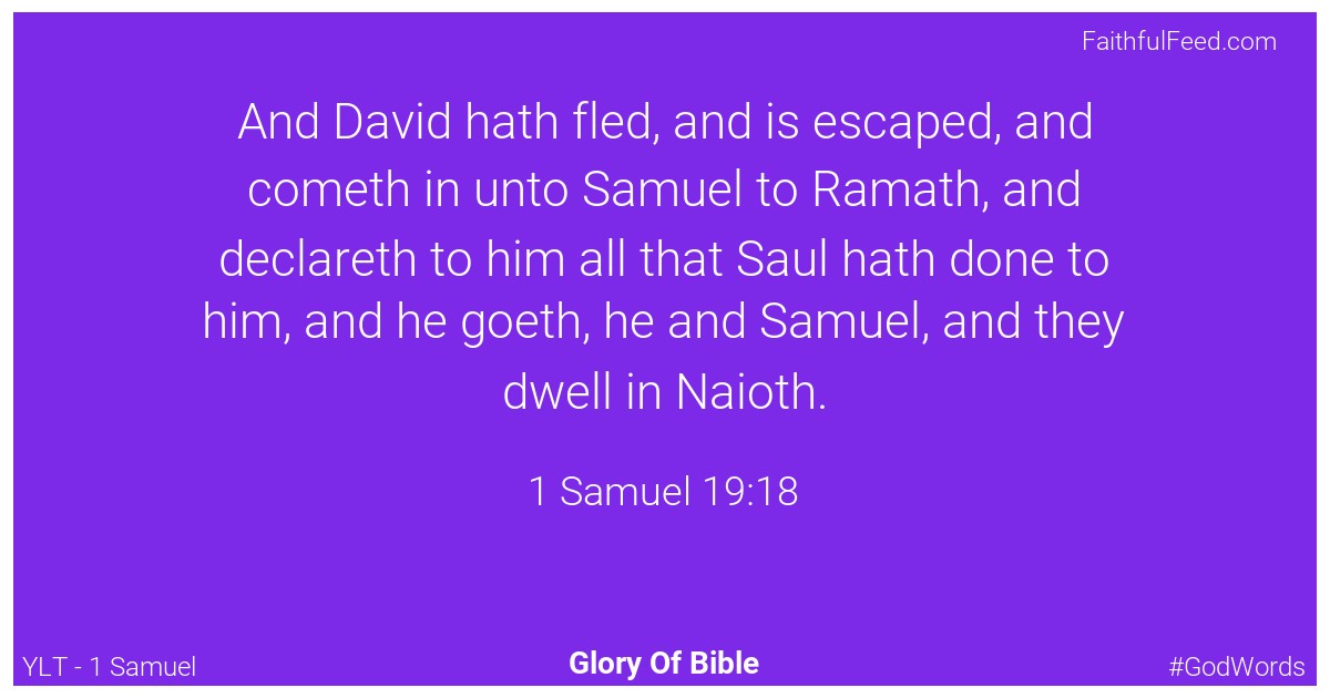 1-samuel 19:18 - Ylt