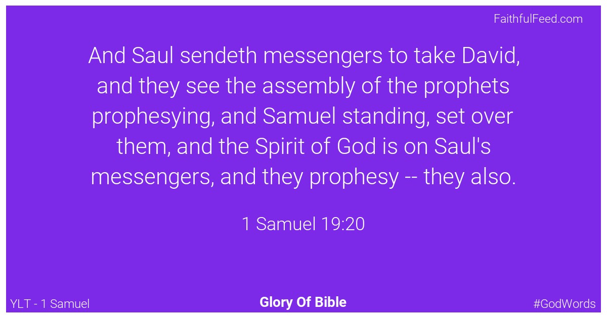 1-samuel 19:20 - Ylt