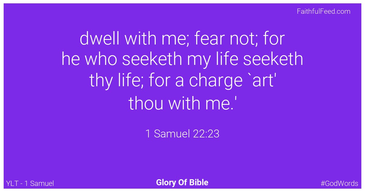 1-samuel 22:23 - Ylt